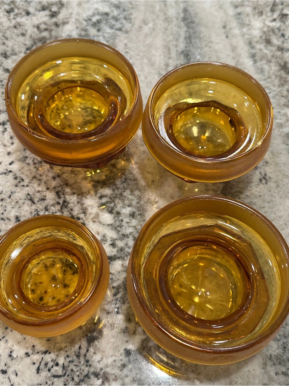 Amber Glass Canister Set with Lids - 4 Piece - Picture 3 of 6